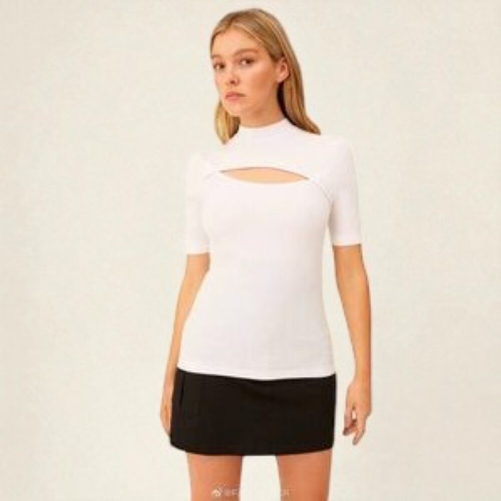 NWT The Fifth Label Limited Cut Out Cotton Top in White